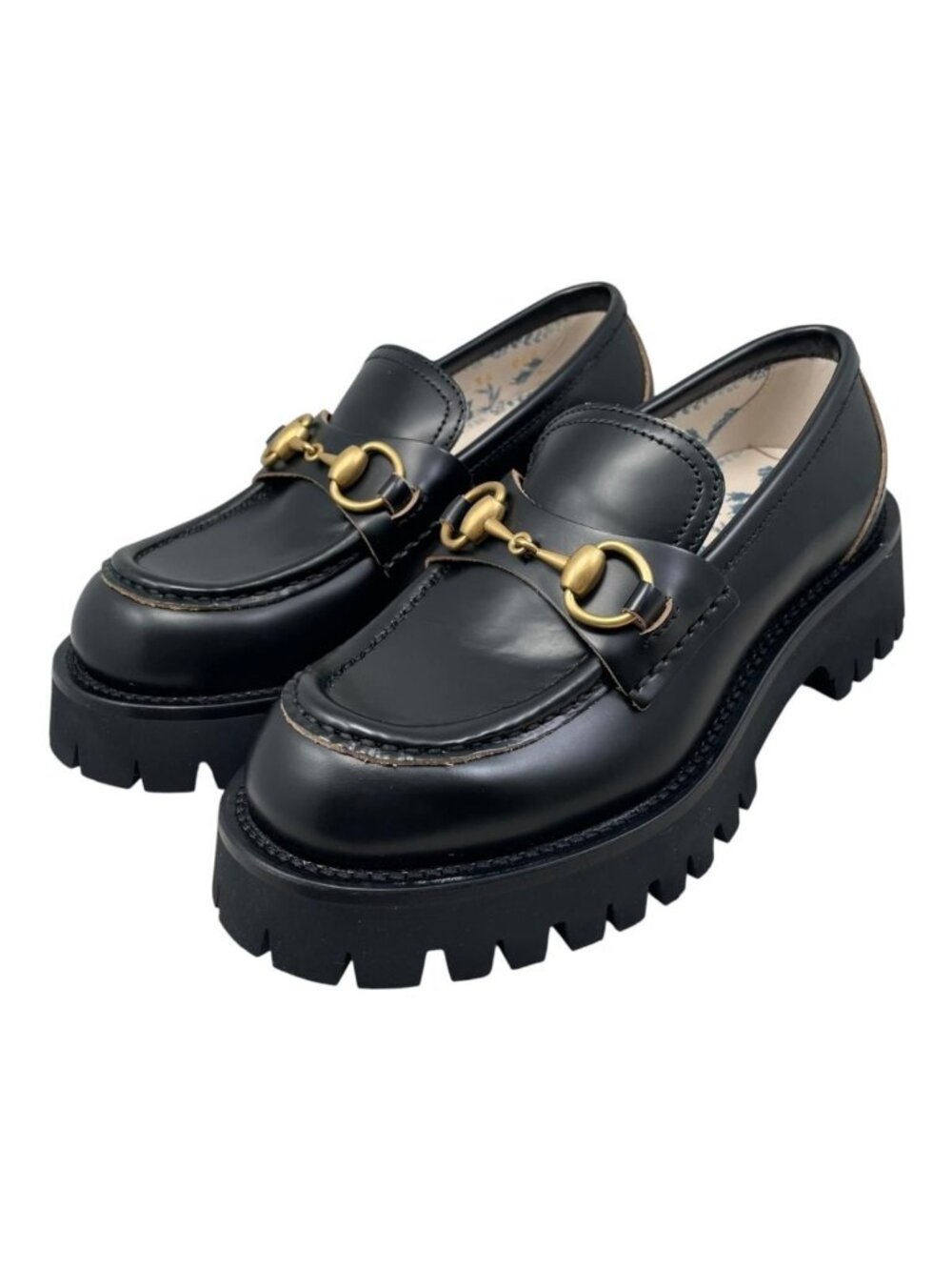 Gucci Loafers Horsebit Bee Leather Lug Sole